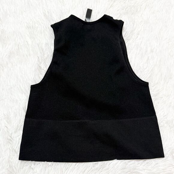Women Out From Under Josie Recycled Ribbed V-Neck Tank in Black Size Large - Picture 3 of 6